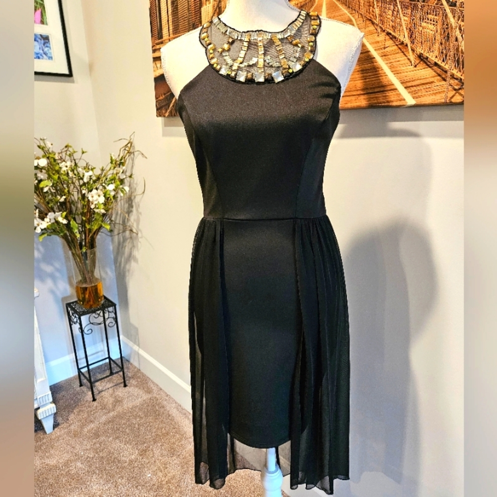 Black cocktail dress